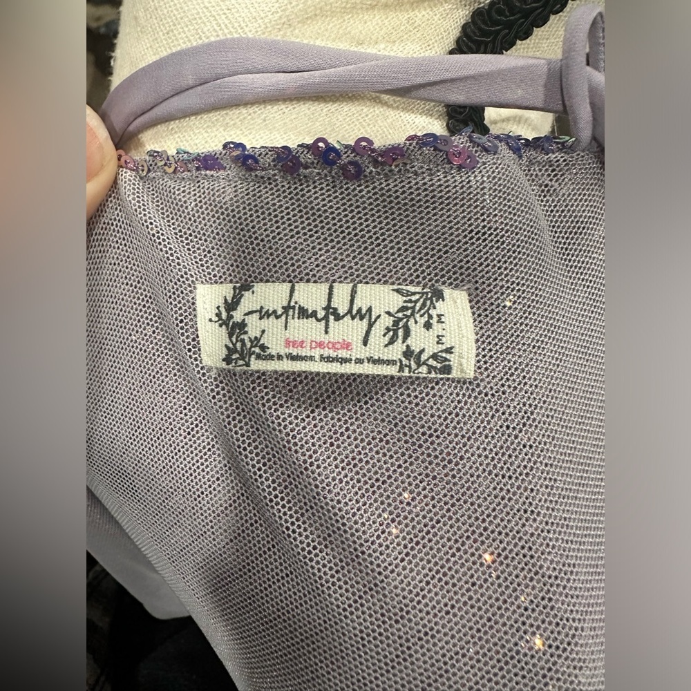 Intimately Free People Gold Rush Mini Dress Sequin Lilac Marina NWT - Medium - Picture 10 of 11